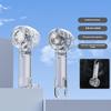 Transparent Handheld Fan 3 Speed Adjustable USB Rechargeable Summer Cooling Fan Portable Travel Outdoor Mini Personal Fan