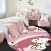 Cute Peanuts Snoopy Round Rug Anti-Skid Floor Carpet for Living Room Bedroom Children Room Home Decoration