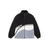 Li Ning Color Block Logo Casual Lamb Fleece Long Sleeve Cotton Jacket Unisex Jacket Black AJMS107-1