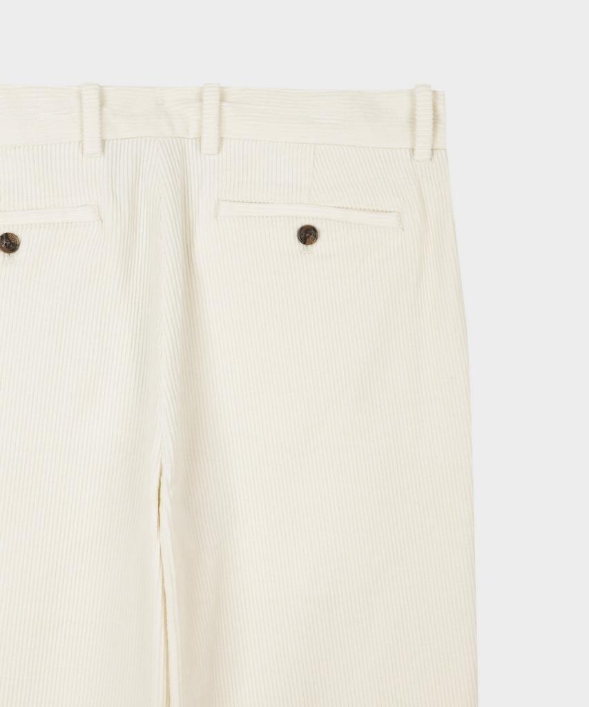 Брюки из вельвета с эластаном BROOKS BROTHERS, узкий крой, 8 нитей (слоновая кость) (Bbpcmnf403)