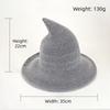 Solid Color Halloween Witch Hat High Quality Costume Hat Fashionable Magical Hat  For Women