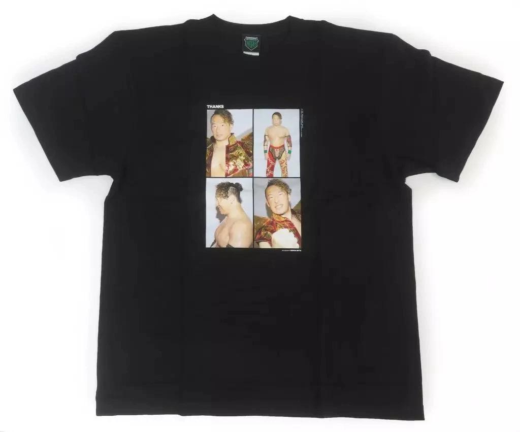 Pro Wrestling Noah Masao Marufuji Thanks Photo T T-Shirt Black XL