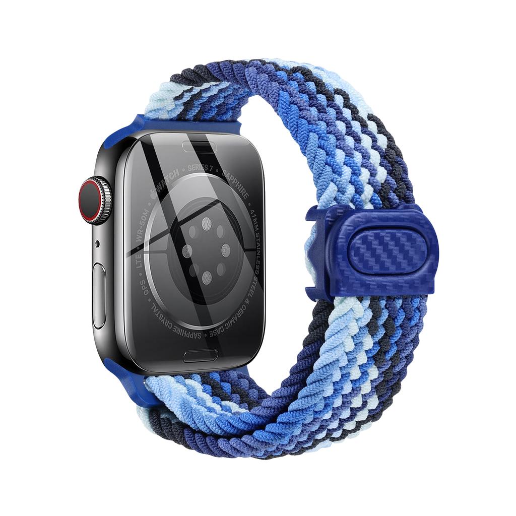 Плетеный ремешок для Apple Watch Series 10 9 8 7 6 5 4 se Ultra 2 49мм 46мм 42мм 44мм 40мм 45мм 41мм Correa Браслет Ремешки iWatch