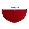 Red Knit Christmas Tree Skirt Woven Texture Holiday Home Party Decor