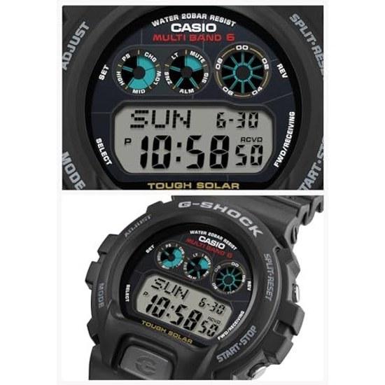 Наручные часы Casio G-Shock Радиоуправляемые с питанием от солнечной батареи GW-6900U-1JF Мужские Черные