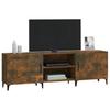 TV Stand Smoked Oak 150x30x50 cm Engineered Wood