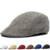 Solid Color Breathable Unisex Short Brim Beret Spring Summer Unisex Dad Hat Peaked Cap