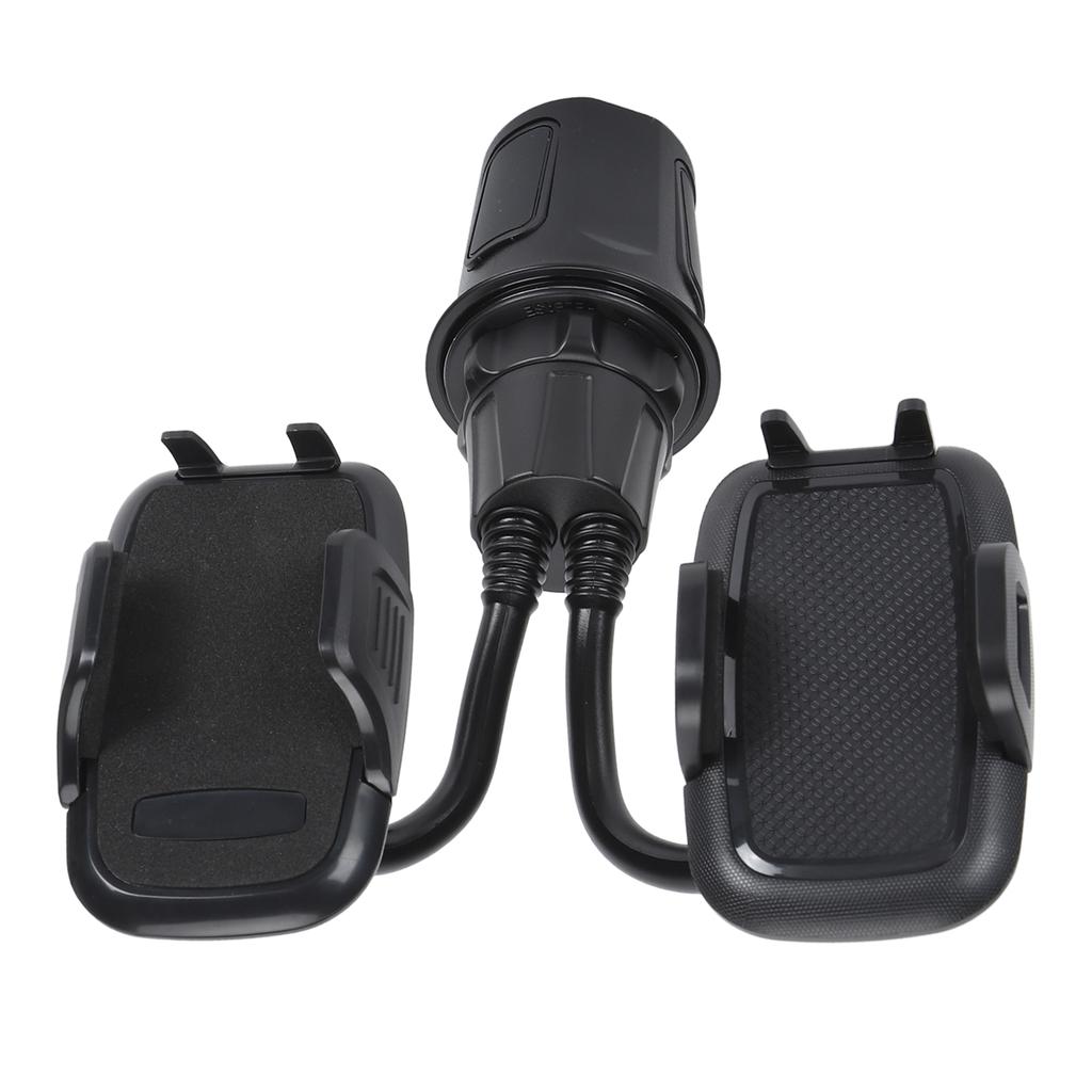 Двойной держатель для телефона в подстаканник автомобиля, держатель для телефона в подстаканник, вращающееся на 360 градусов крепление для телефона в автомобиль, гибкая штанга для смартфонов