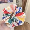 Headwear Printing Hair Rope Korean Style Bear Ponytail Holder French Sweet Scrunchies  Headdress