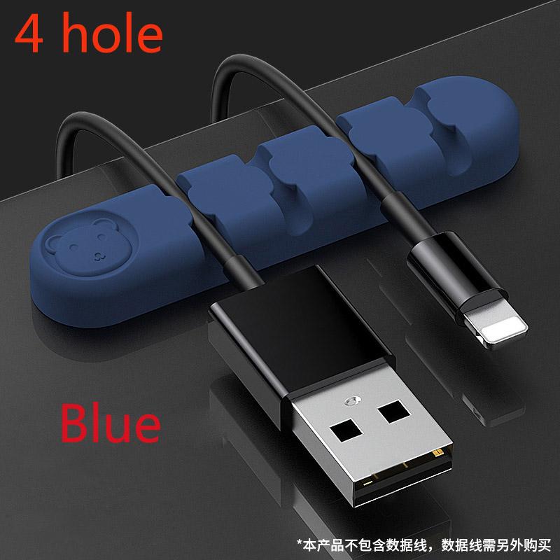 Силиконовый органайзер для USB-кабеля Устройство для намотки кабеля Настольные аккуратные зажимы для управления Держатель кабеля для мыши Органайзер для наушников