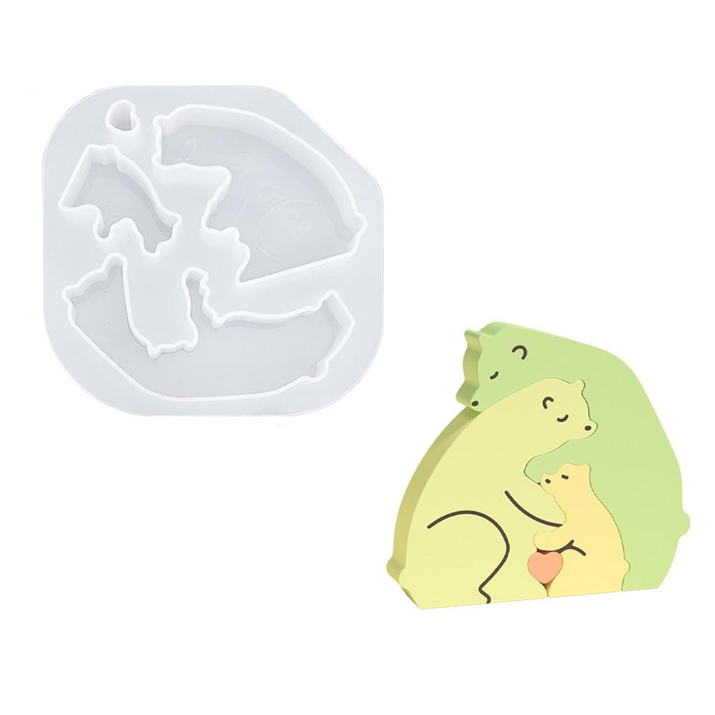 Силиконовая форма для свечи в виде животного, держащего сердце любви, рассеивающая каменная форма для поделок, гипсовая форма для поделок ручной работы