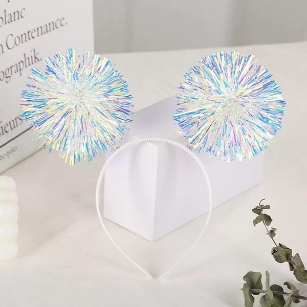 Bertpol Firecracker Headband, White, 3 Pieces