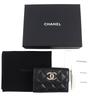Great CHANEL COCO Mark Matelasse Small Flap Wallet Caviar skin AP4173 Used