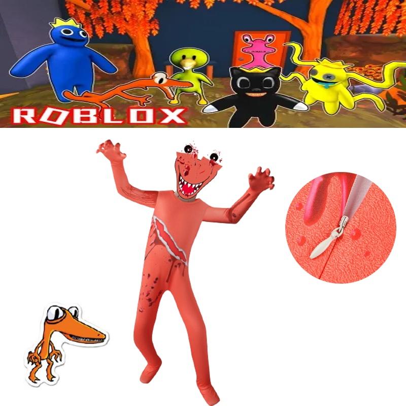 Костюм Оранжевого Комбинезона Roblox Rainbow Friends для Детей из Дышащей Полиэстеровой Ткани