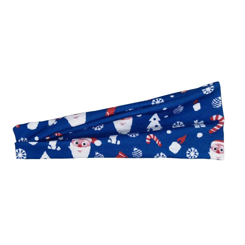 Merry Christmas Headbands for Women Hairband Sports Fitness Yoga Running Sweatband Snowman Snowflake Headwraps Fashion Headwear Hair Accessories Gifts
