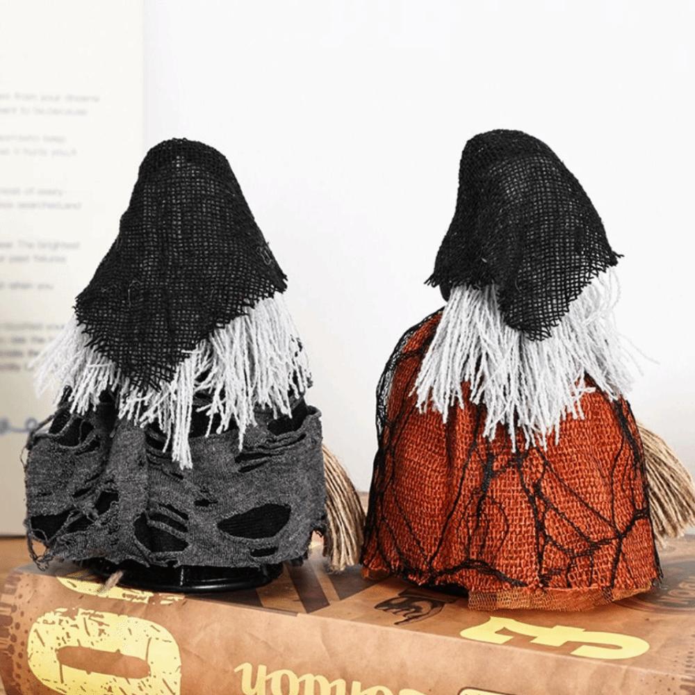 Cute Witch Doll Realistic Halloween Witch Pendant Halloween Broom Witch Decoration Haunted House