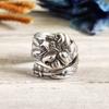 Новая мода Hit Dark Tie Flower Ring Женское обручальное кольцо с регулируемым отверстием для кольца
