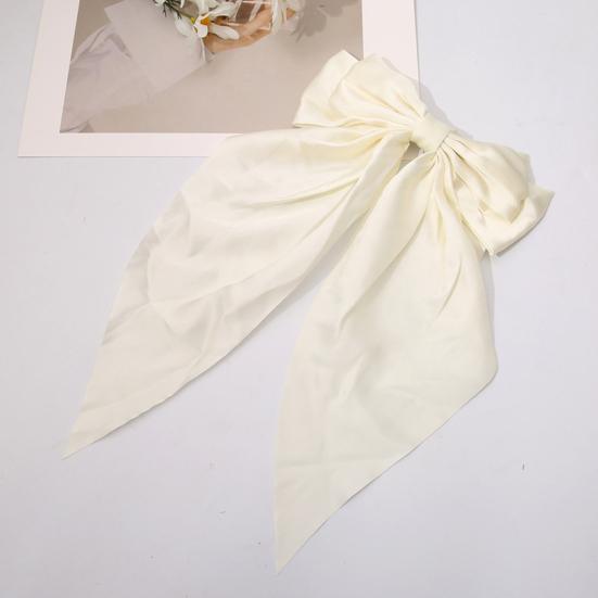 Заколка для волос Yousheng с бантом, тематическая, шифоновая, с длинной лентой, зажим для волос, яркий цвет, легкая, краб для волос на затылок, аксессуары для волос