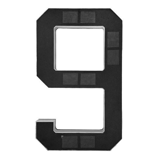 Солнечный знак с номером дома 9 дюймов со светодиодной подсветкой, знак с адресом, автоматическое включение/выключение, водонепроницаемый, солнечный светодиодный номер, установка без сверления, современная адресная табличка