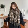Design Retro Millennium Style Leopard Print Silk Scarf Women's Thin Printed Girl Scarf Atmosphere Hong Kong Style Shawl