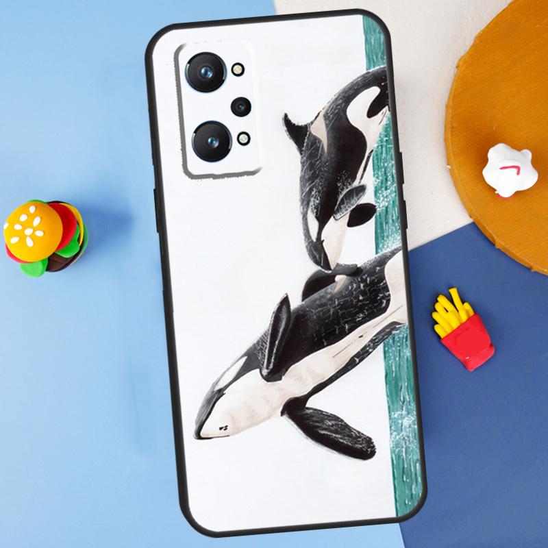 Кит-косатка Для Realme 11 10 12 13 14 Pro Plus GT 5 6 6T GT7 Pro C61 C53 C51 C21Y C25S C55 C67 C75 Чехол