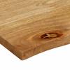 Solid Mango Wood Table Top with Natural Edge 100 x 60 x 3.8 cm
