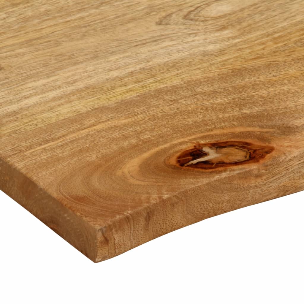 Solid Mango Wood Table Top with Natural Edge 100 x 60 x 3.8 cm