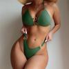Fashion Sexy Halter Bikini Push Up Swimsuit Female Swimwear Women Two-pieces Bikini Set With Bra Cup Bather Bathing Suit Swim Lady