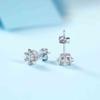Серьги-гвоздики с муассанитом цвета D 0,5 карата для женщин, высокое качество, сверкающее свадебное украшение из 100% стерлингового серебра 925 пробы