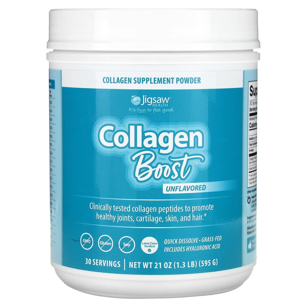 Jigsaw Health Collagen Boost, Unflavored, 21 Oz (595 G)