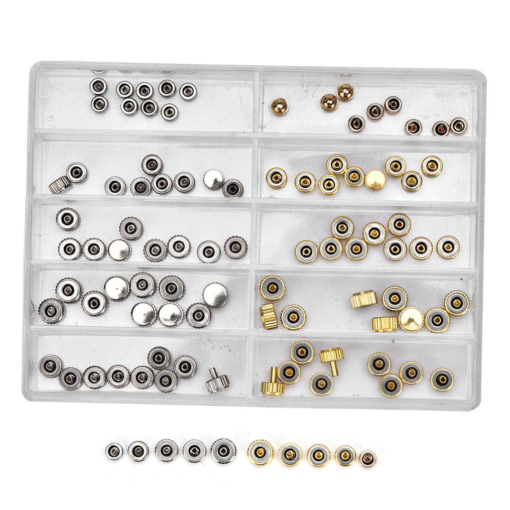 Assorted Watch Crown Parts Replacement Accessories Watch Repairing Tool Kit