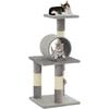VidaXL Cat Tree with Sisal Scratching Posts 65 Cm Grey