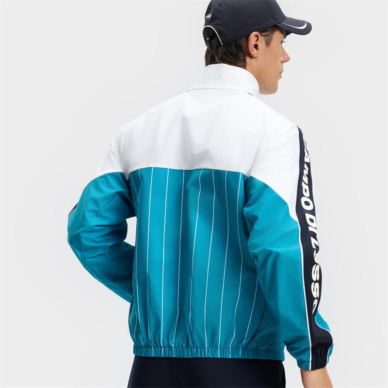 Fila Reppy Ностальгия Спорт Полосатый Цветной Блок Мода Молодежная Жизненная Сила Ретро Спорт Куртка Стойка Мужская Куртка A11M433706FZA