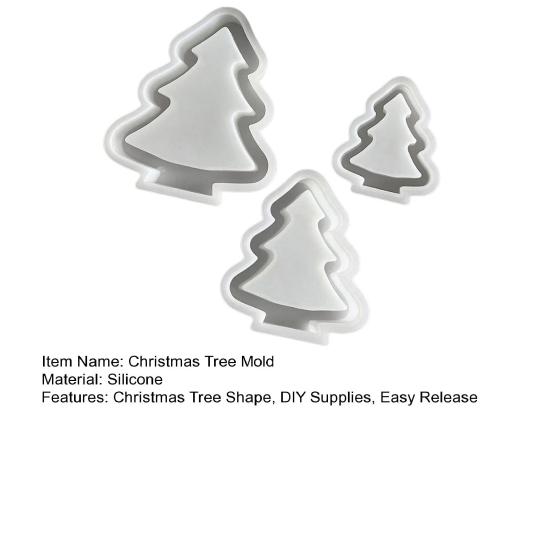 1/3 шт. Силиконовая форма для рождественской елки, сделай сам, ручная работа, полая форма для рождественского украшения, форма для поделок, форма для литья гипса, цемента, эпоксидной смолы