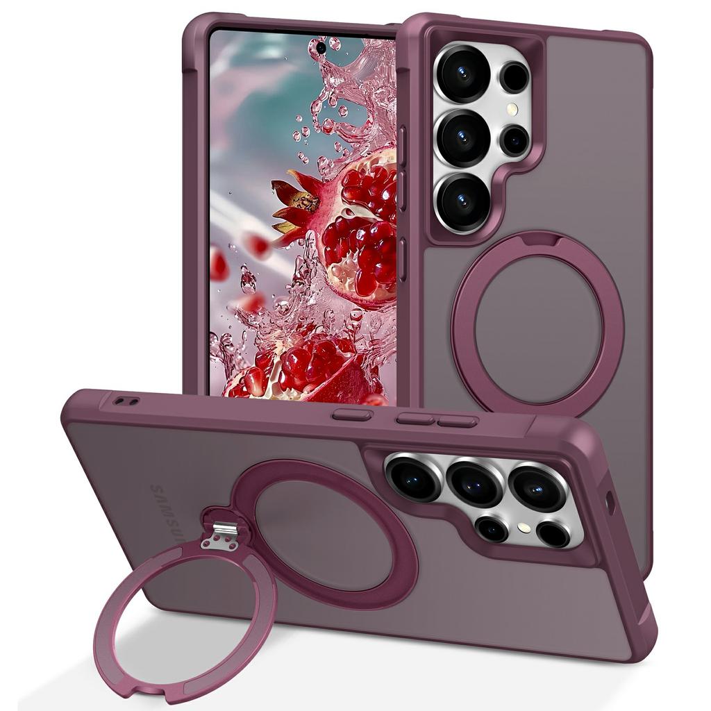 For Samsung Galaxy S26 Ultra Magnetic Case Kickstand TPU PC Shockproof Phone Back Cover