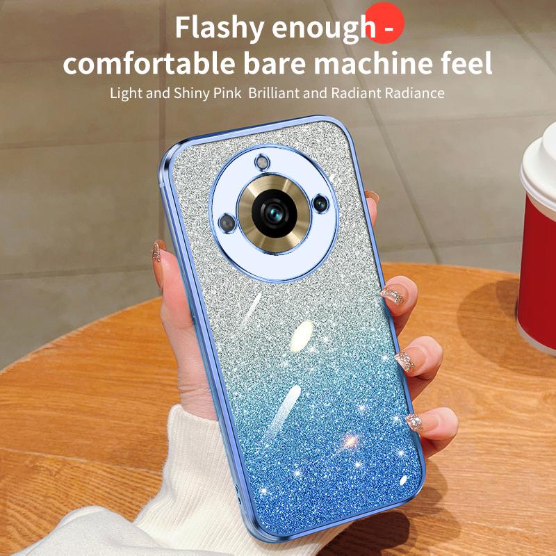 Модный блестящий чехол с градиентным покрытием для OPPO Realme 11 Pro 9 8 V25 V23 V13 C55 C53 C35 C33 C21Y Reno 10 5, силиконовая задняя крышка