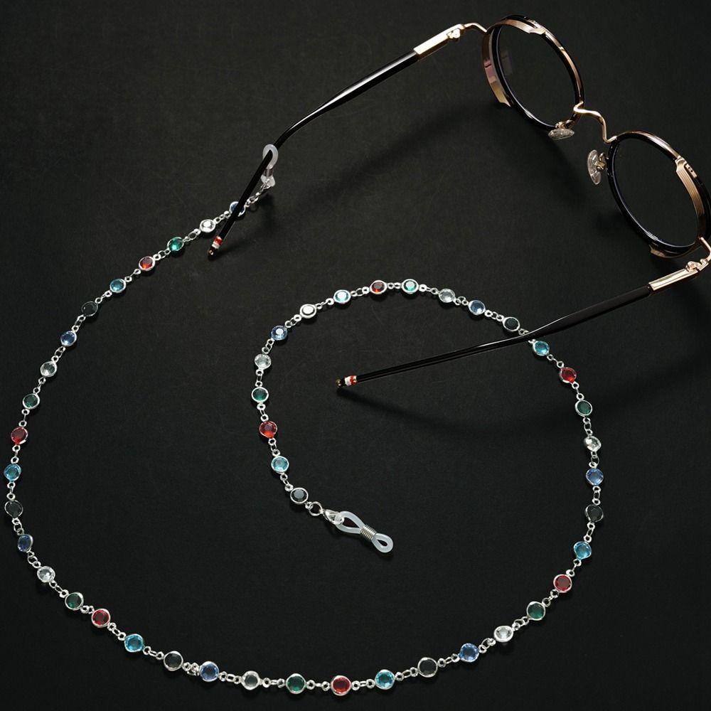 Ремешок для очков со стразами Металлическая цепочка для очков Цепочки для солнцезащитных очков Цепочка для маски Шнурок для очков