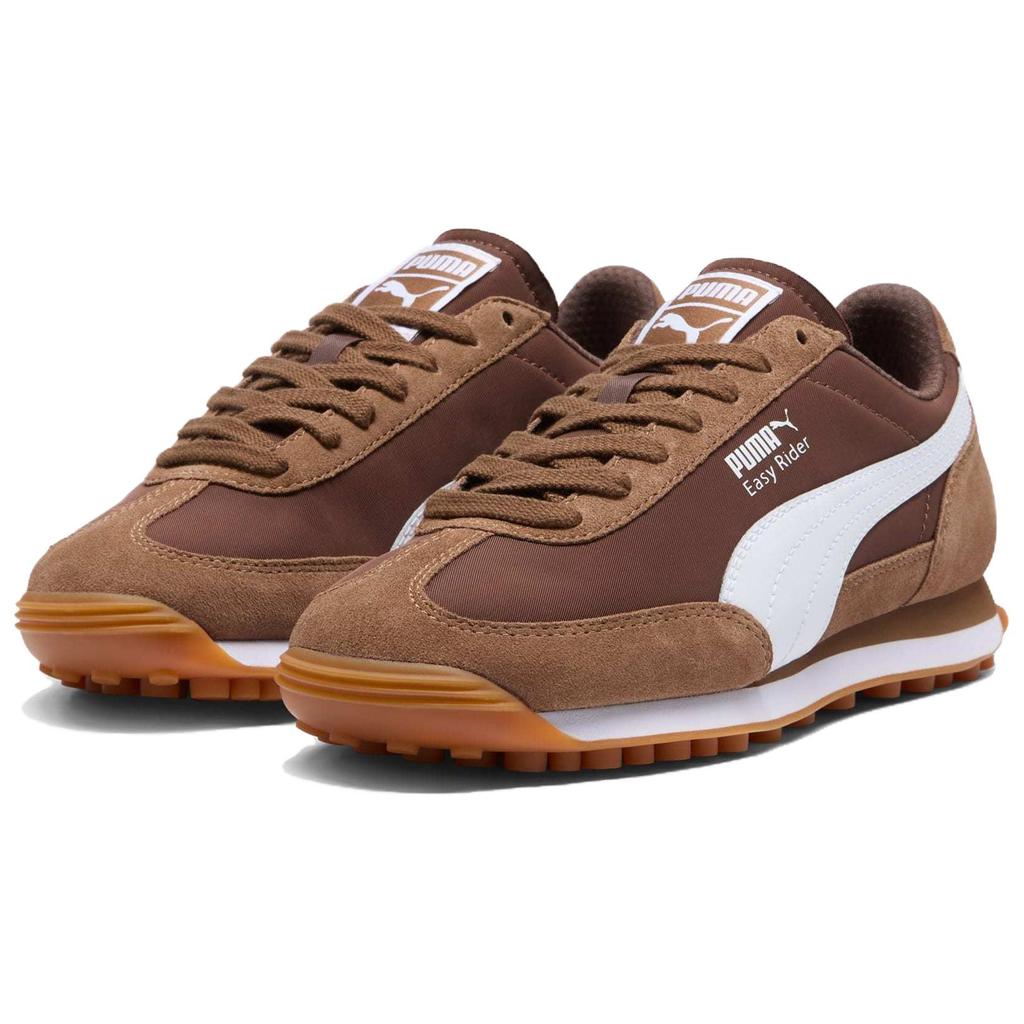 Puma Easy Rider Замша Нейлон Женский Высокий Кофейный Белый Эспрессо Коричневый 400331-05