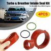 4PCS Turbo & Breather Intake Seal Kit & Black Green O Rings For Mercedes OM642 A0179973545 A0149976445 A6420940080