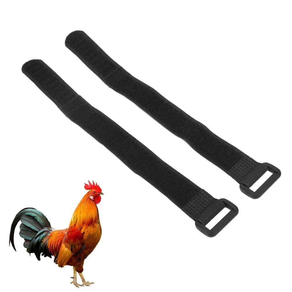 2pcs Durable Chicken Collar Nylon Anti Hook Neck Belt Practical Rooster Collar For Chickens