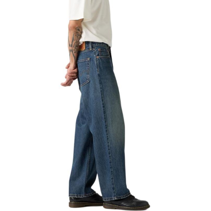 Levi's Джинсы мужские темно-синие умеренно широкие штаны A4750-0044