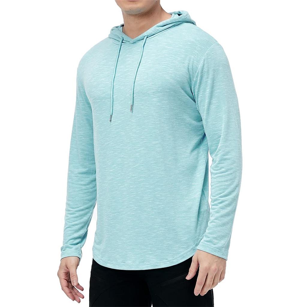 Мужское повседневное пальто с капюшоном, однотонная спортивная толстовка с длинными рукавами