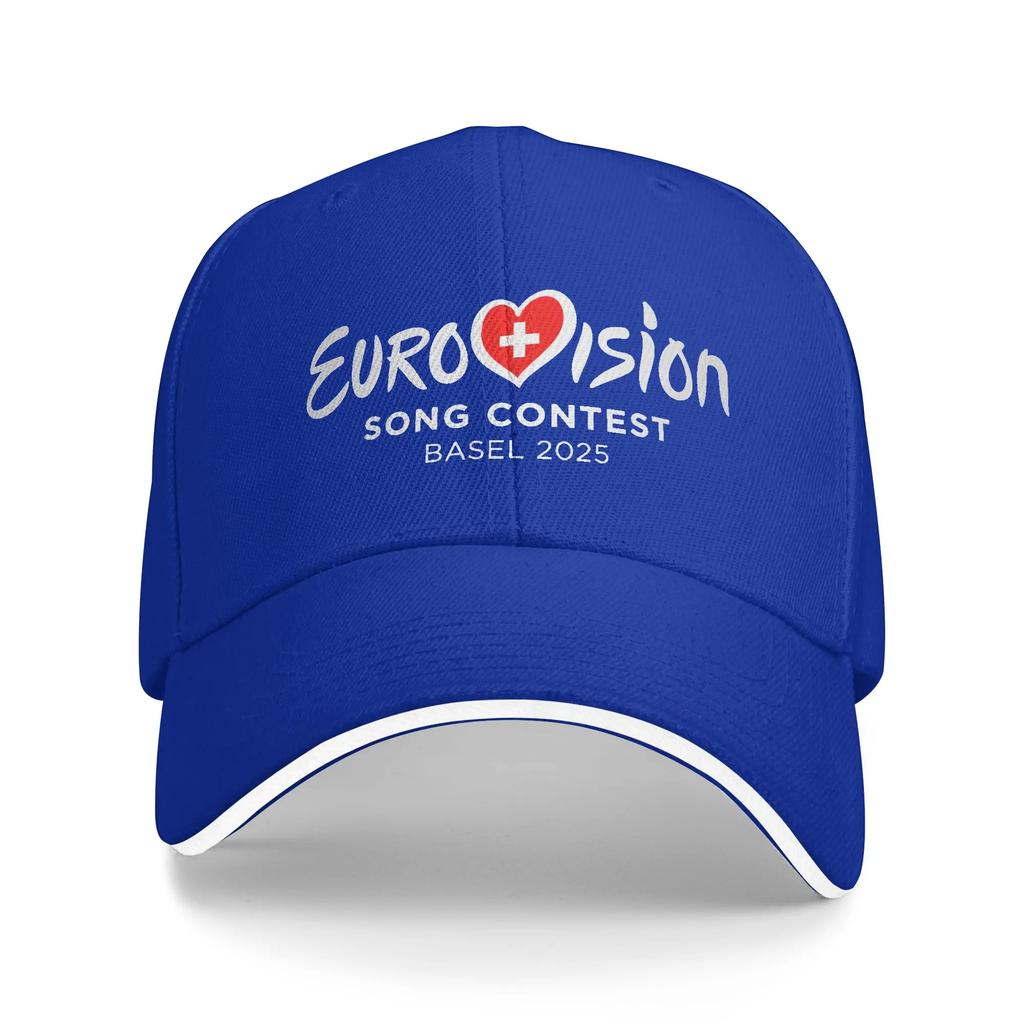 Eurovisions Flags Hearts ESC EBU Eurofans Sandwich Caps Fitted Music Caps Fishing Hat Adjustable Polyester Baseball Caps Summer