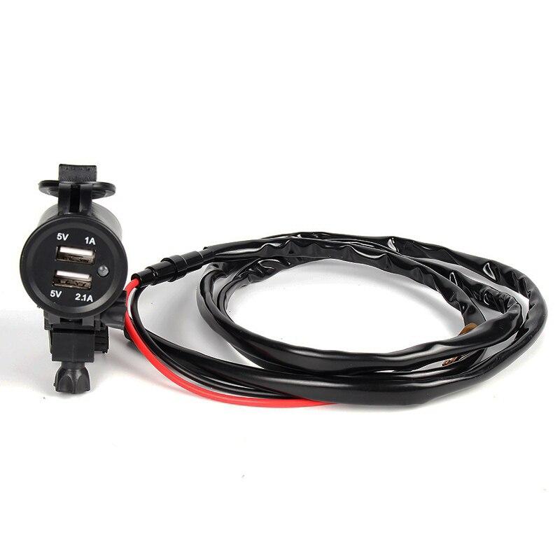 12 В 24 В 3,1 А двойной USB-разъем для зарядного устройства, розетка для мотоцикла, водонепроницаемый зарядный штекер, комплект