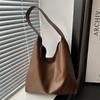 Большая вместимость однотонная популярная сумка-тоут осенняя повседневная сумка для поездок на работу на плечо модная персонализированная сумка