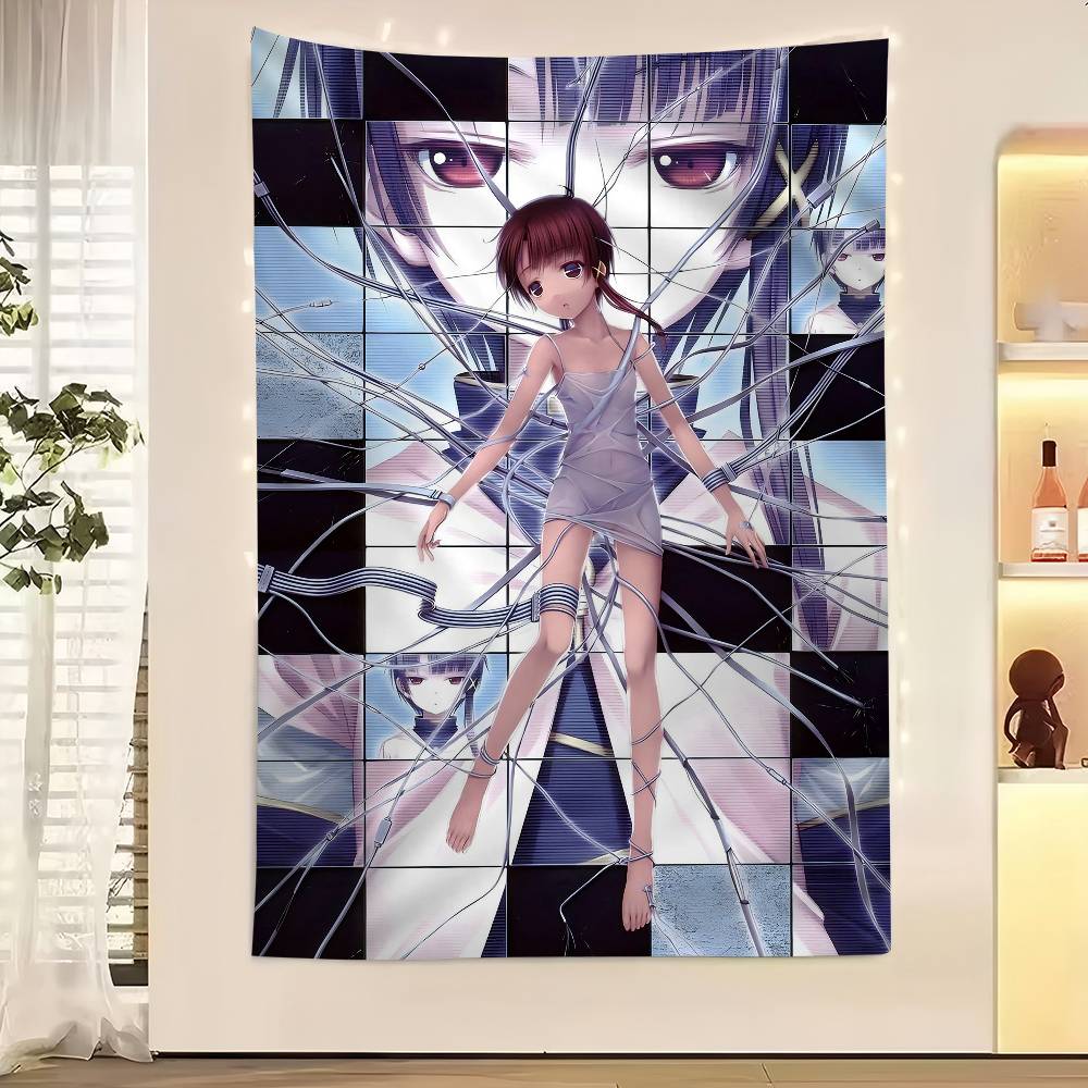 Anime SSerial Experiments Llain Colorful Tapestry Wall Hanging Cheap Hippie Wall Hanging Bohemian Wall Tapestries Mandala