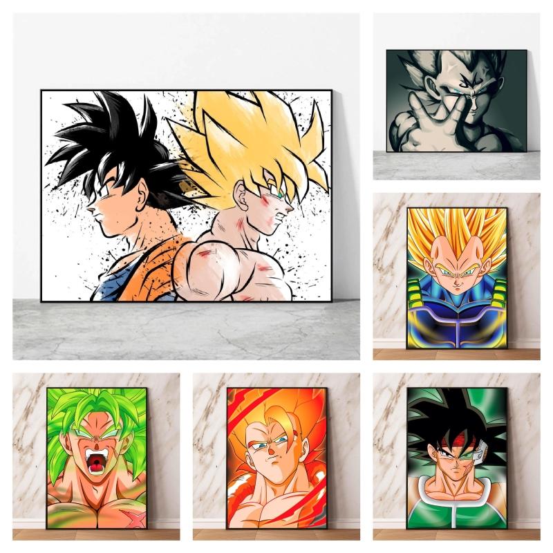 Canvas Art Painting Dragon Ball Wukong Wall Decoration Modern Living Room Cartoon Character Picture Poster