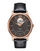 Мужские часы Tissot Tradition Automatic Open Heart Powermatic 80 с антрацитовым циферблатом и кожаным ремешком, модель T0639073606800 (Официально импортировано)