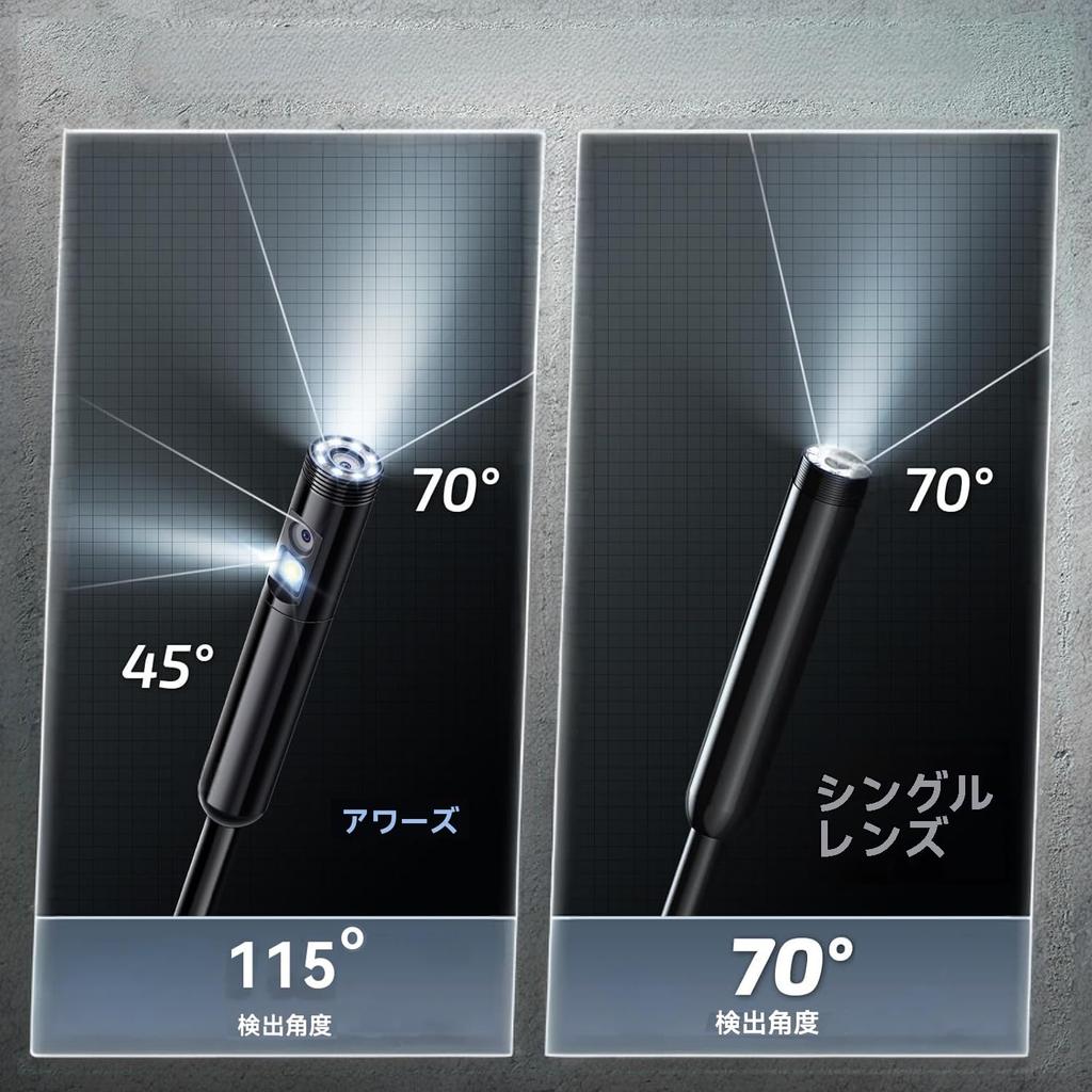 Latest Model 3 Fiberscope Dual Lens IP68 Waterproof Industrial Endoscope Camera with LED Smartphone Scope Camera USB Full HD Microscope Hard Cable 5M