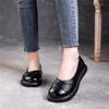 Женские классические мокасины для отдыха, однотонные черные туфли, женские балетки, лоферы из натуральной кожи на скользкой подошве